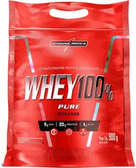 WHEY 100% POUCH MORANGO 907G