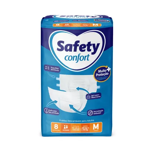 FRALDA ADULTA SAFETY 8UN REG M