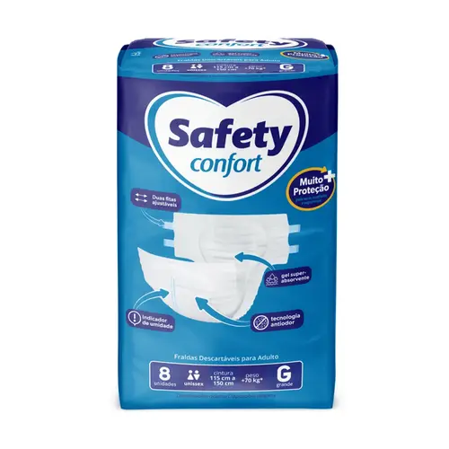 FRALDA ADULTA SAFETY 8UN REG G