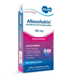 ALLEXOFEDRIN D 180 MG C/ 10 CPR