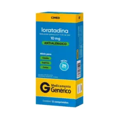 Loratadina 10mg Cimed Caixa 12 Comprimidos