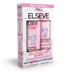 Kit Shampoo 375ml + Condicionador 170ml L oréal Paris Elseve Glycolic Gloss Preço Especial
