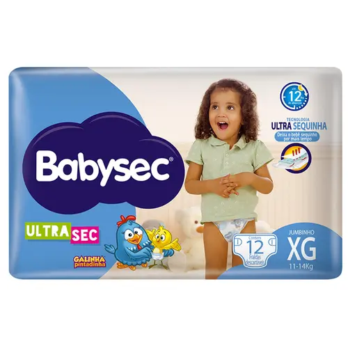 FRALDAD BABYSEC SHORTINHO ULTRA SEC XG COM 12 UNIDADES